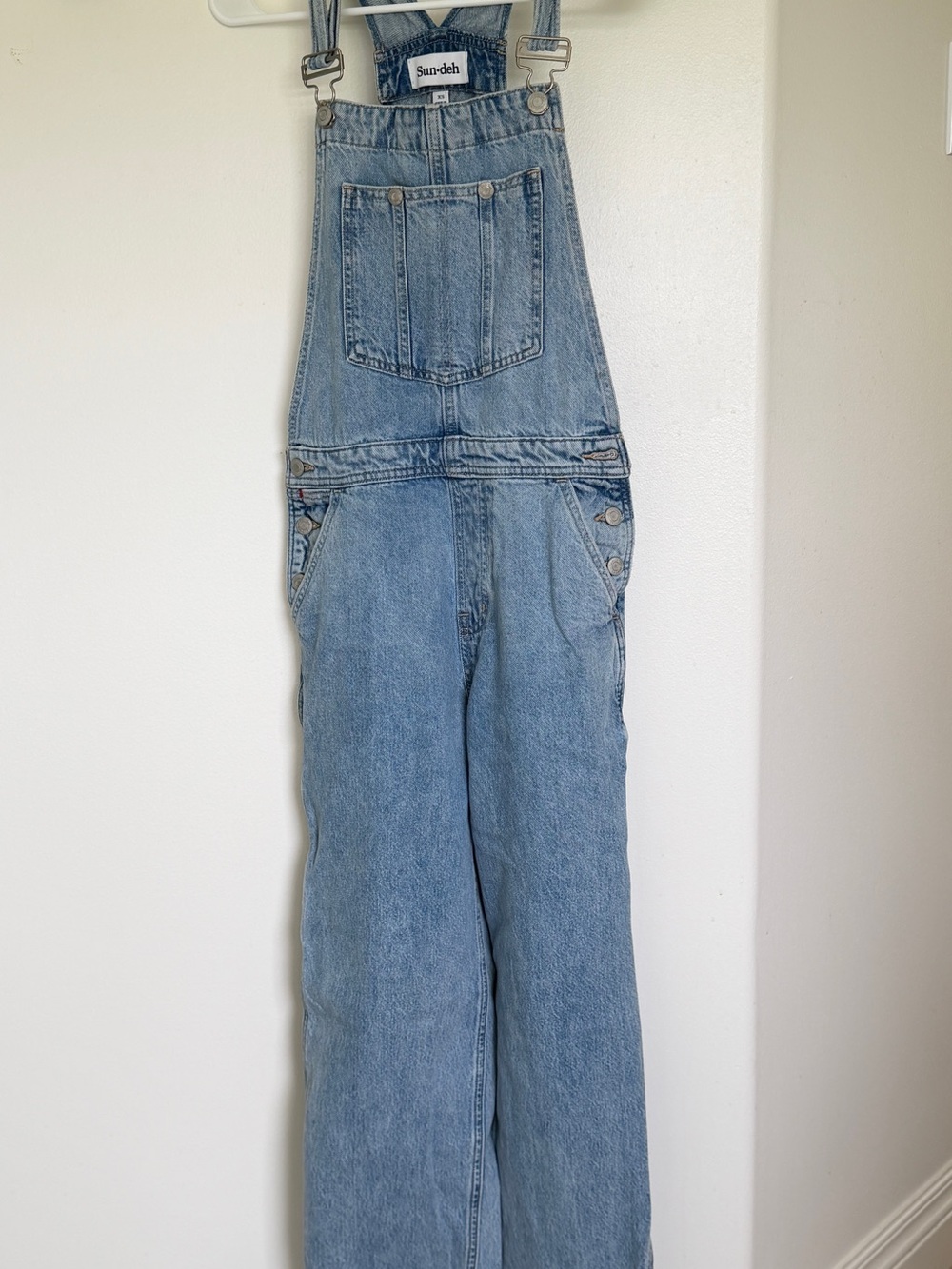 Aritzia Sun-deh sold out Light Wash Denim Overalls